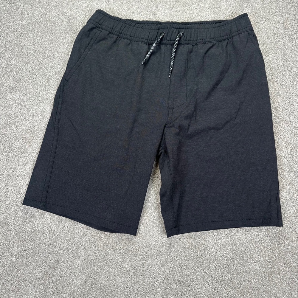 Departwest Kids Youth Large 14-16 Knit Shorts Black Drawstring Casual Athleisure